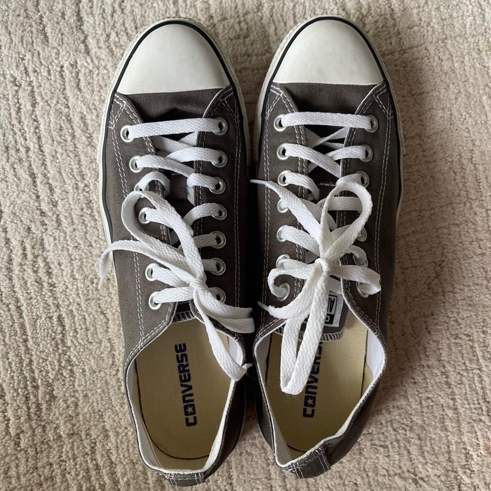 Grey Converse- Mens 9.5/Women’s 11.5 (mint condition)